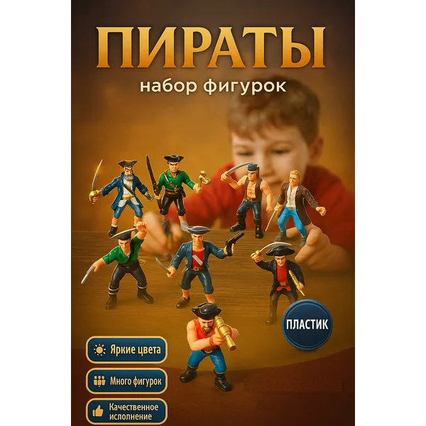 Набор фигурок "Пираты", 8 шт.