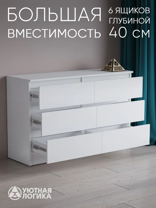 УЮТНАЯ ЛОГИКА Комод для одежды Квазар КМ-05 Белый, белый, фото 2