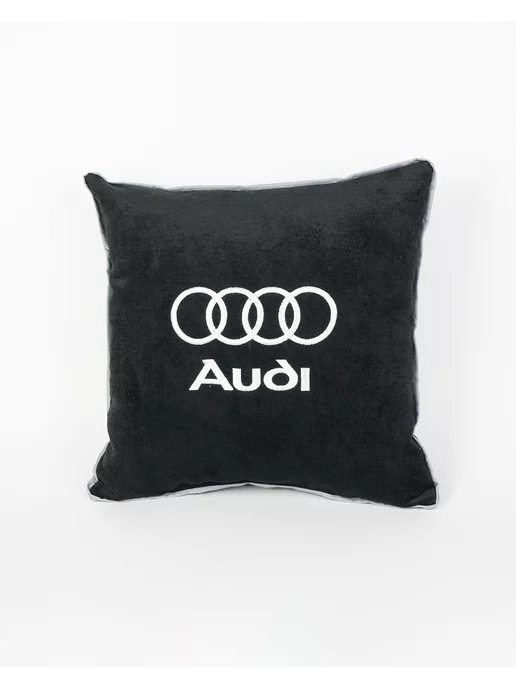 Dekos Подушка в машину с вышивкой для Audi, черный, фото 3