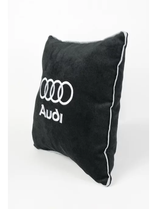 Dekos Подушка в машину с вышивкой для Audi, черный, фото 4