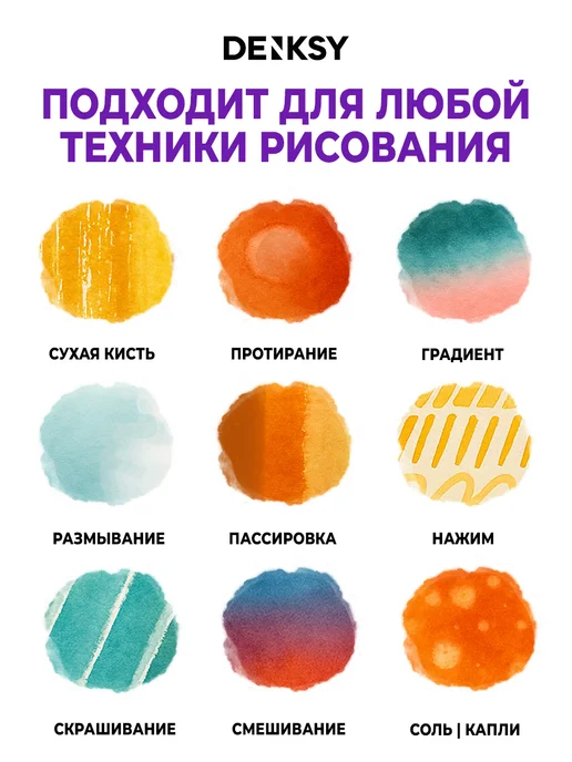DENKSY Набор акварельных маркеров для скетчинга, 24 цвета, вариант, фото 6