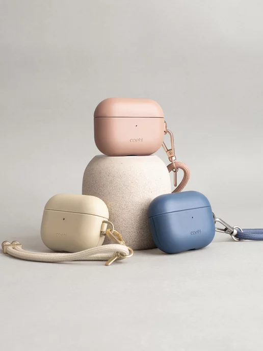 UNIQ Чехол на Airpods Pro 2 COEHL Haven со шнурком, бежевый, фото 4