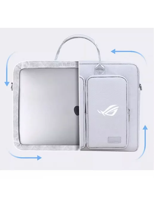 MyPads Сумка для ноутбука 17.3 дюйма утолщенная большая емкость, серый, фото 3