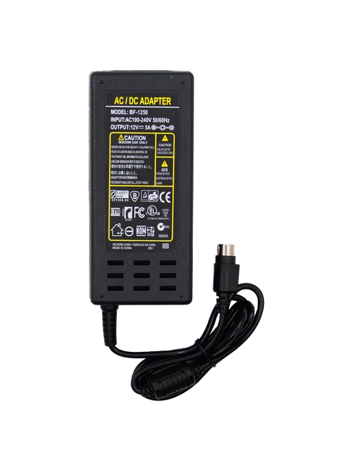 Нет бренда Блок питания для монитора 12V 5A 60W 4 пин male черный, 60 Вт