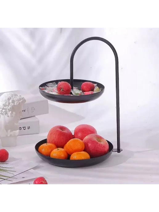 ФУРШЕТ MARKET Фруктовница металлическая этажерка, черный, фото 3