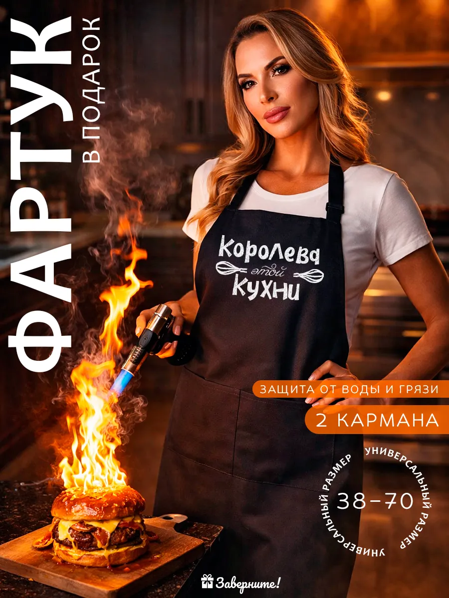 Кухонный фартук подарок женщине