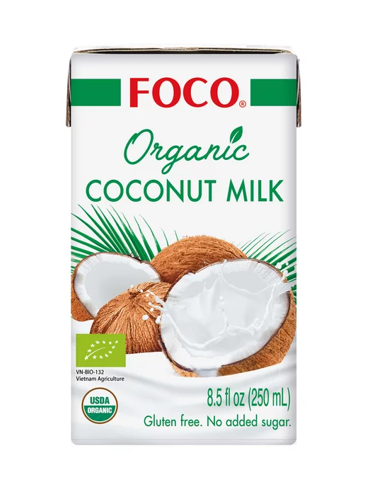 foco Кокосовое молоко ORGANIC 250 мл, Tetra Pak, 250 мл