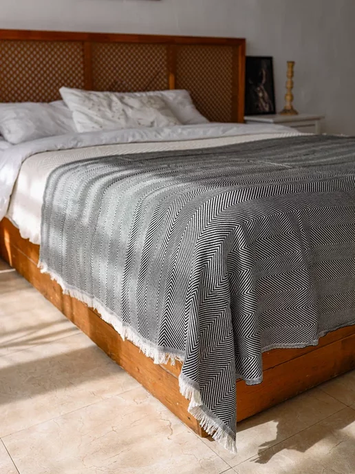 AR Эстетика дома Плед хлопок 150х200 на диван, 150x200, фото 6