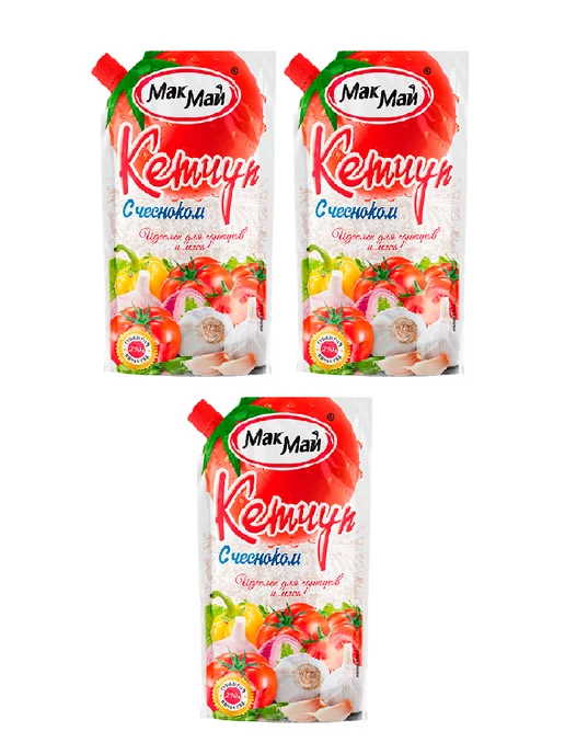 МакМай Кетчуп с чесноком, 3шт по 270гр, 3 шт, 270 г, фото 6