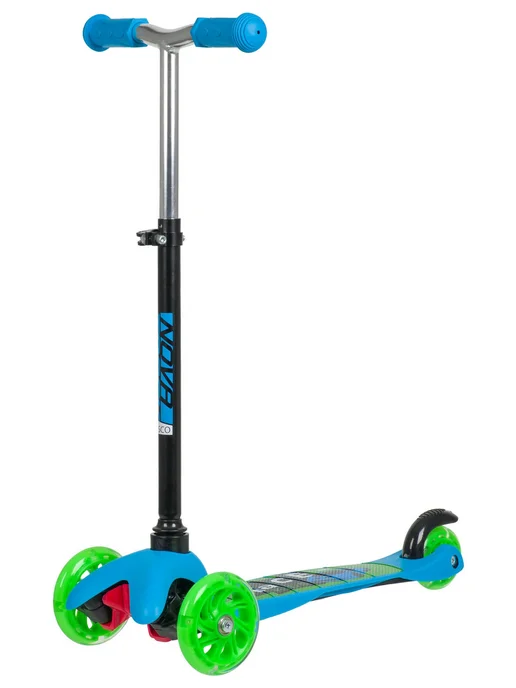 NOVATRACK Самокат Disco Kids Print 120H (2024), синий