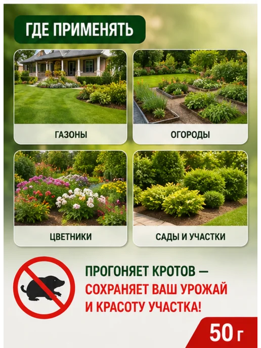 ТПК РОСТИ Анти-крот 10шт по 50гр от кротов, 10 шт, 50 г, фото 3