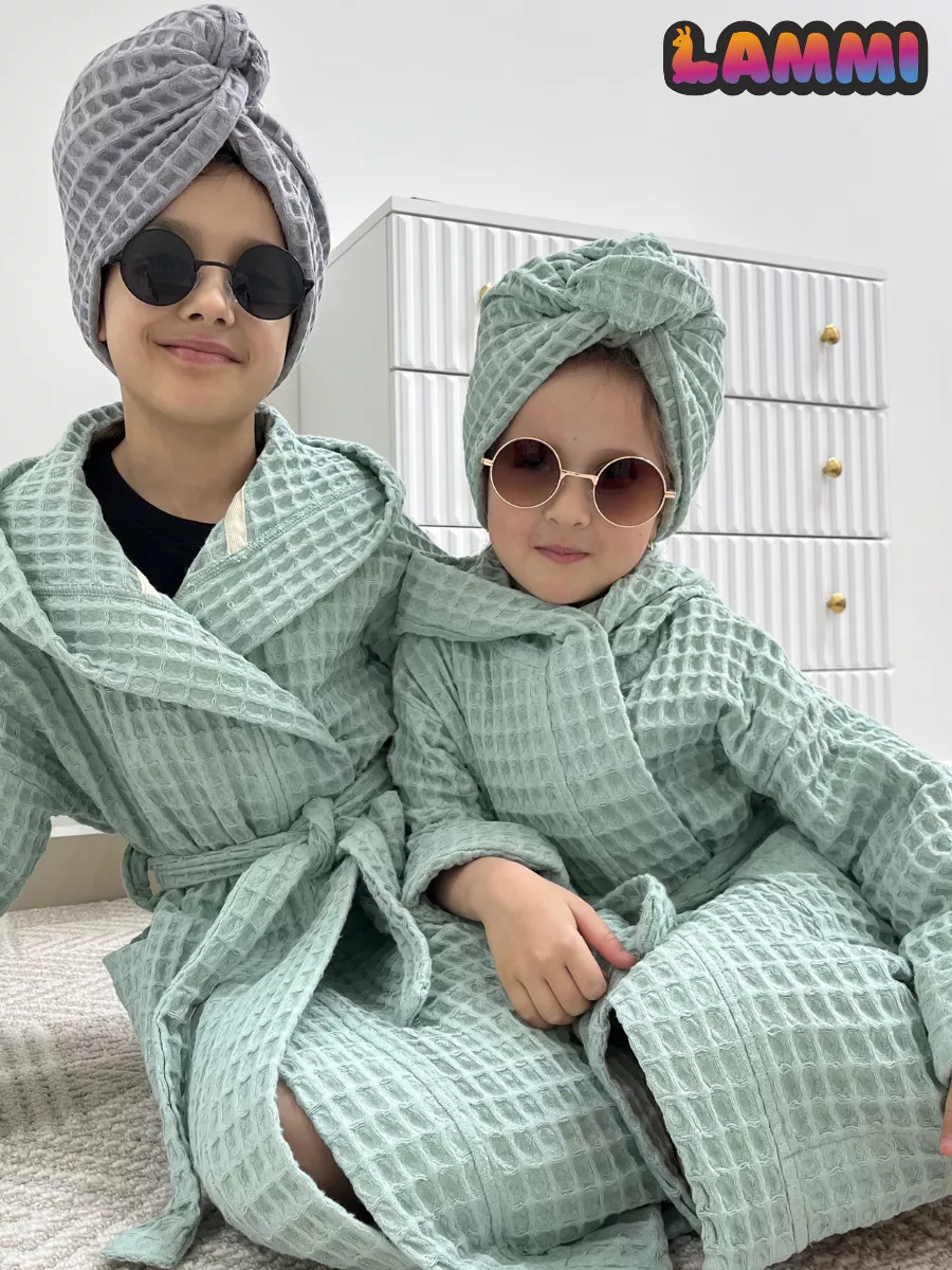 Халат детский с капюшоном