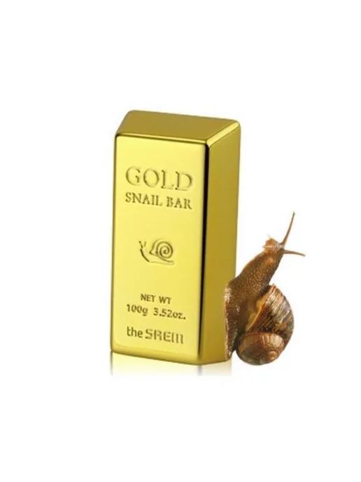 THE SAEM Мыло для умывания с золотом Gold Snail Bar, золотой