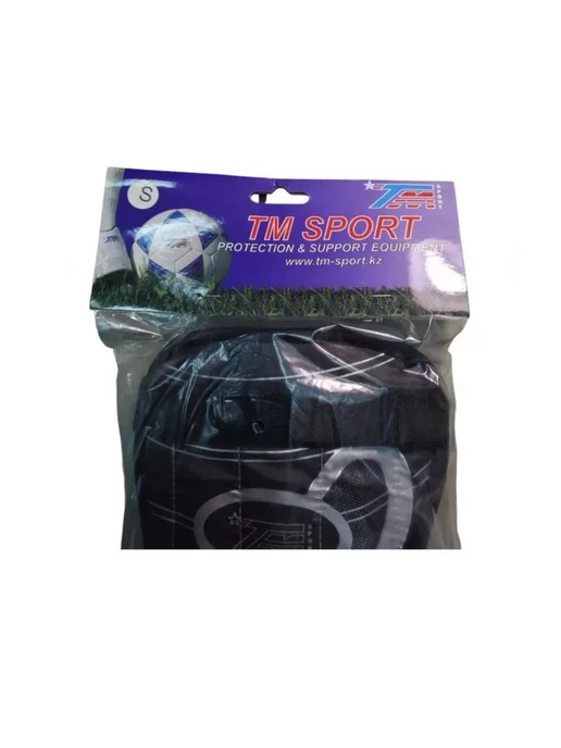 TMSport Щитки футбольные детские с голеностопом, черный, фото 4