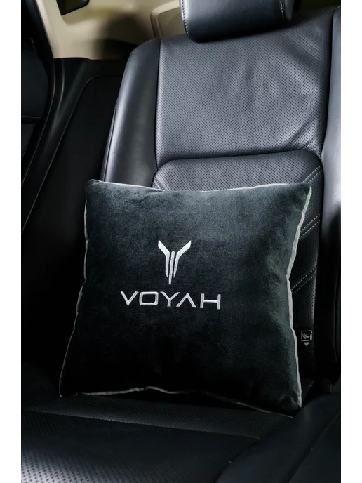 Dekos Подушка в машину с вышивкой для Voyah, черный, фото 3
