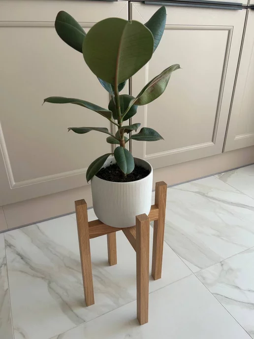 ZANOZA Подставка для цветов напольная деревянная, бежевый, фото 3