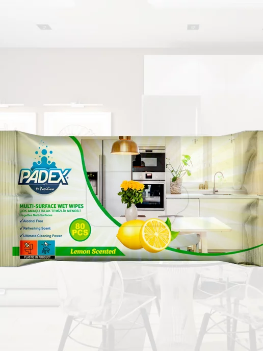 Papilion Влажные салфетки для уборки поверхностей PADEX LEMON