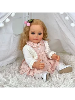 Кукла пупс Реборн виниловая 55см с аксессуарами Reborn NPK-TOYS 214134325 купить за 3 415 ₽ в интернет-магазине Wildberries