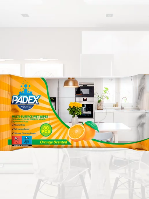 Papilion Влажные салфетки для уборки поверхностей PADEX ORANGE