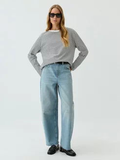 Лонгслив ANNA OVERSIZE FIT в полоску