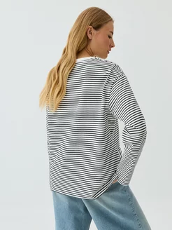 Лонгслив ANNA OVERSIZE FIT в полоску