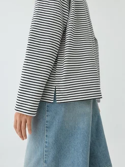 Лонгслив ANNA OVERSIZE FIT в полоску