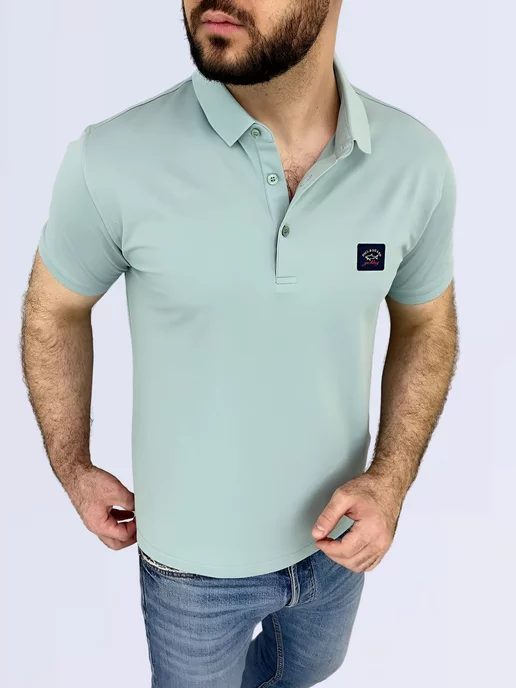 Comfycloth Футболка-поло с коротким рукавом, зеленый, фото 2