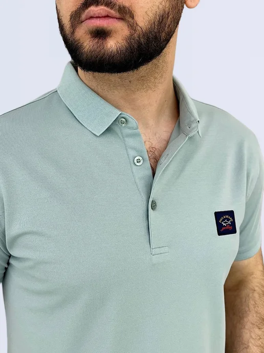 Comfycloth Футболка-поло с коротким рукавом, зеленый, фото 4