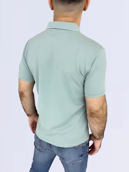 Comfycloth Футболка-поло с коротким рукавом, зеленый, фото 5