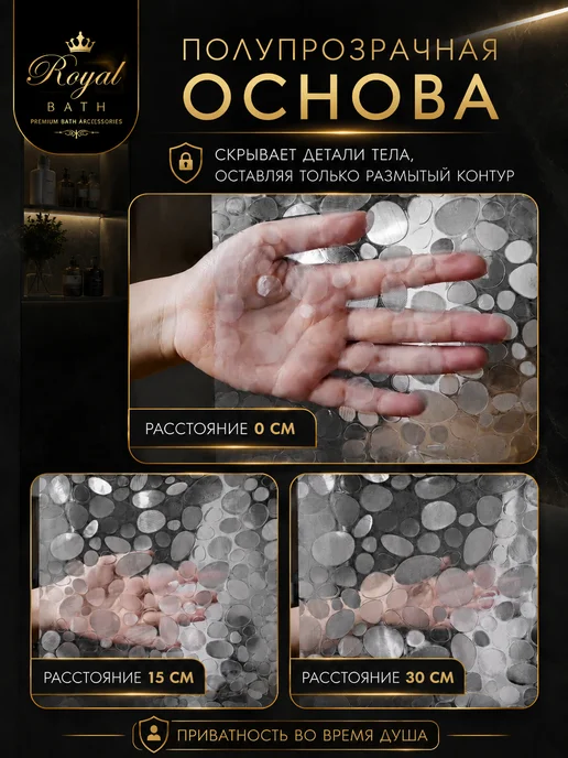 Royal Bath Co. Штора для ванной 180х200, 180x200, фото 4