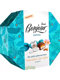 Конфеты Bonjour в подарочной коробке с кокосом, 150 г Konti 214517581 купить за 400 ₽ в интернет-магазине Wildberries