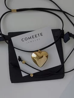 Чокер с сердцем на шнурке Comeete Jewelry 214537722 купить за 452 ₽ в интернет-магазине Wildberries