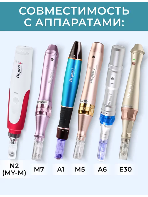 Dr.Pen Картридж для дермапена 36 игл белый короткий байонет 5 шт, 10 шт, фото 5