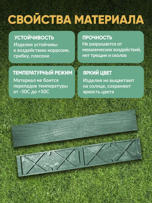 НеоКомпозит Террасная доска полимерпесчаная, зеленая, 4 шт, 4 шт, фото 2