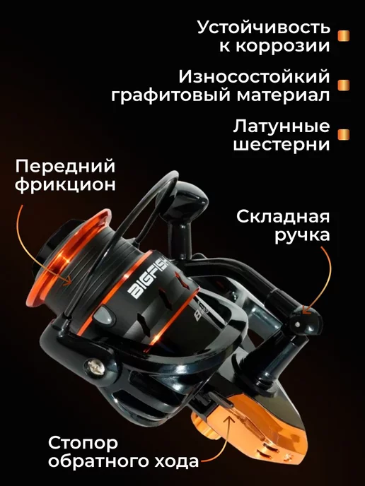 SOKUDO Катушка для рыбалки для спиннинга 5000, черный, фото 3
