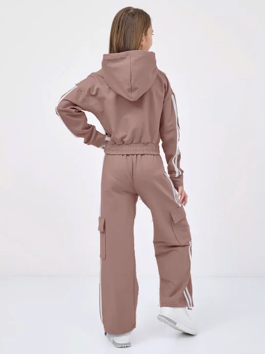 EBE KIDS Костюм спортивный на молнии, бежевый, фото 4