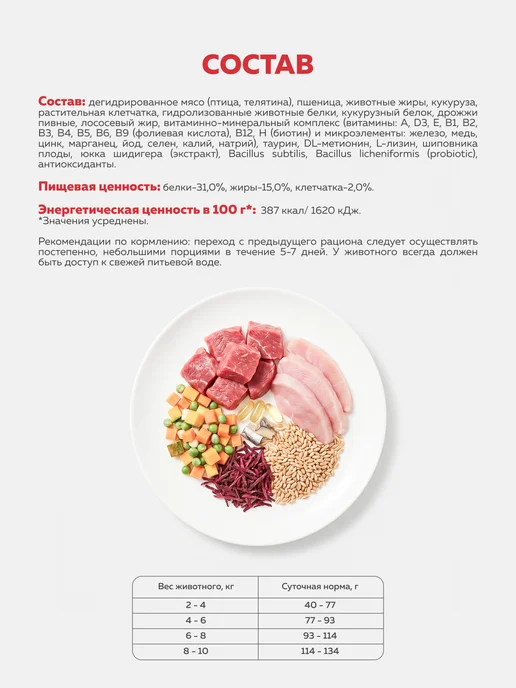 Сухой корм ЗООГУРМАН Кошек Суперпремиум для собак, телятина, 10 кг, фото 4