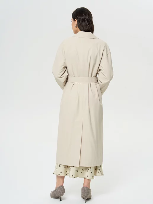 Grace Well Плащ из хлопкосодержащей ткани, желтый, фото 8