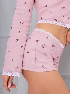 Пижама с топом и шортами worsted 214691571 купить за 1 528 ₽ в интернет-магазине Wildberries