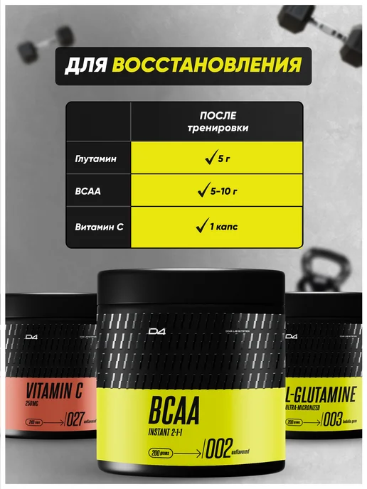 Do4a Lab BCAA 2 1 1 instant 200г Энергетик, бцаа порошок, 200 г, фото 8