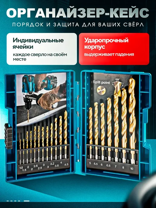 Makita Набор сверл по металлу для дрели и шуруповерта, вариант, фото 7