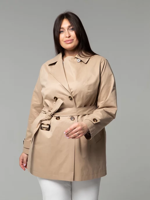 Baronskaya collection Плащ укороченный, бежевый