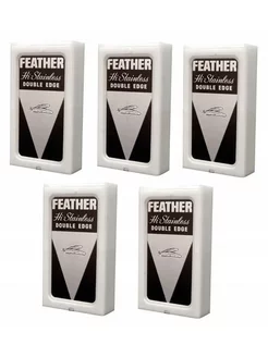 Лезвия Feather 5 пачек FEATHER 214858085 купить за 453 ₽ в интернет-магазине Wildberries