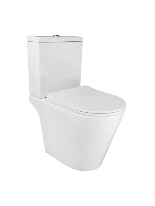 Azario Унитаз напольный с бачком безободковый Flin AZ-1363C, белый, фото 5