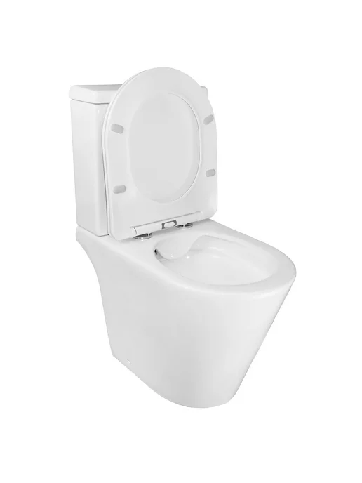 Azario Унитаз напольный с бачком безободковый Flin AZ-1363C, белый, фото 7