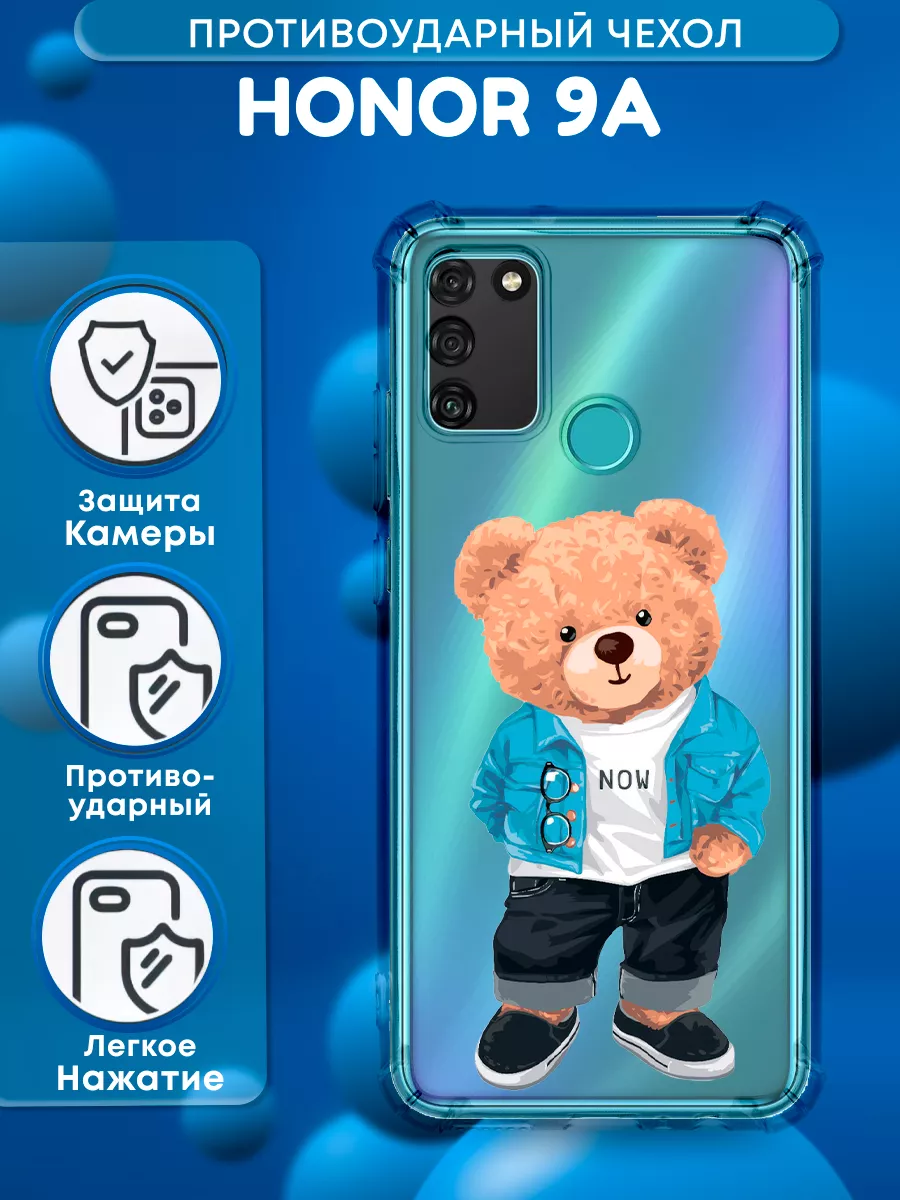 Чехол на honor 9A силиконовый с принтом мишка тедди CaseONEshop 214890203  купить за 319 ₽ в интернет-магазине Wildberries