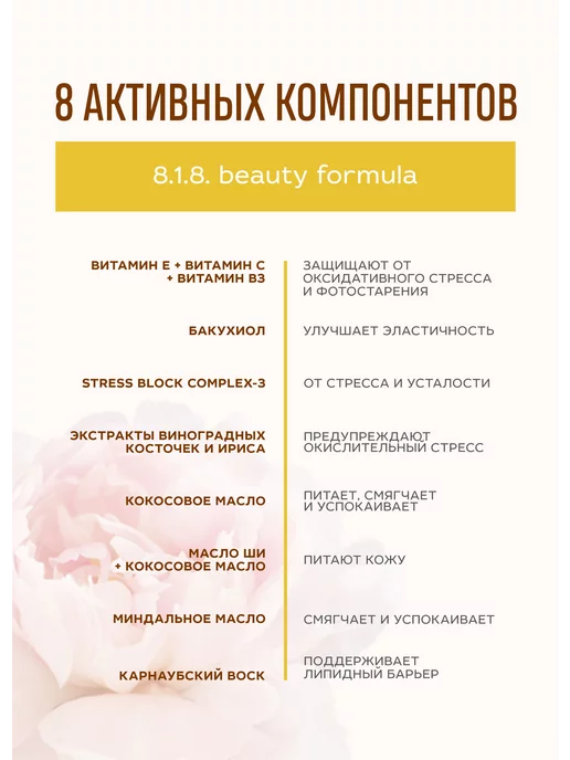 8.1.8 beauty formula Бальзам для губ увлажняющий восстанавливающий, белый, фото 3