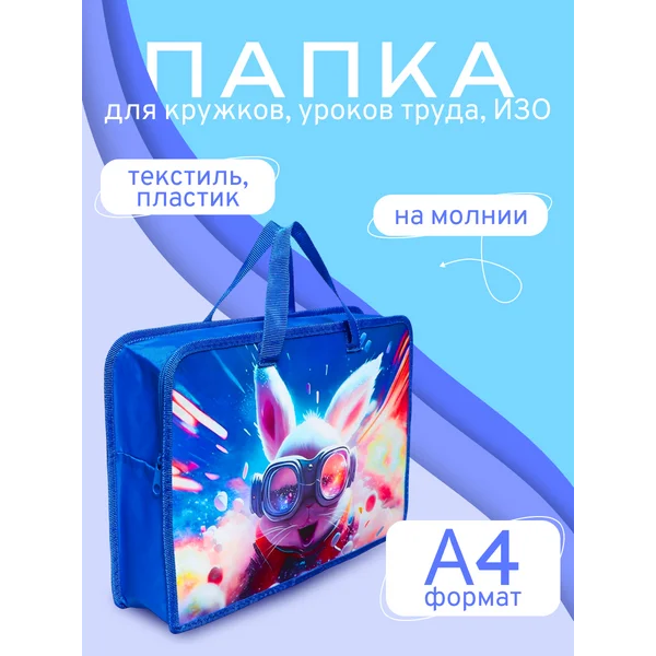 Папка для творчества с ручками А4