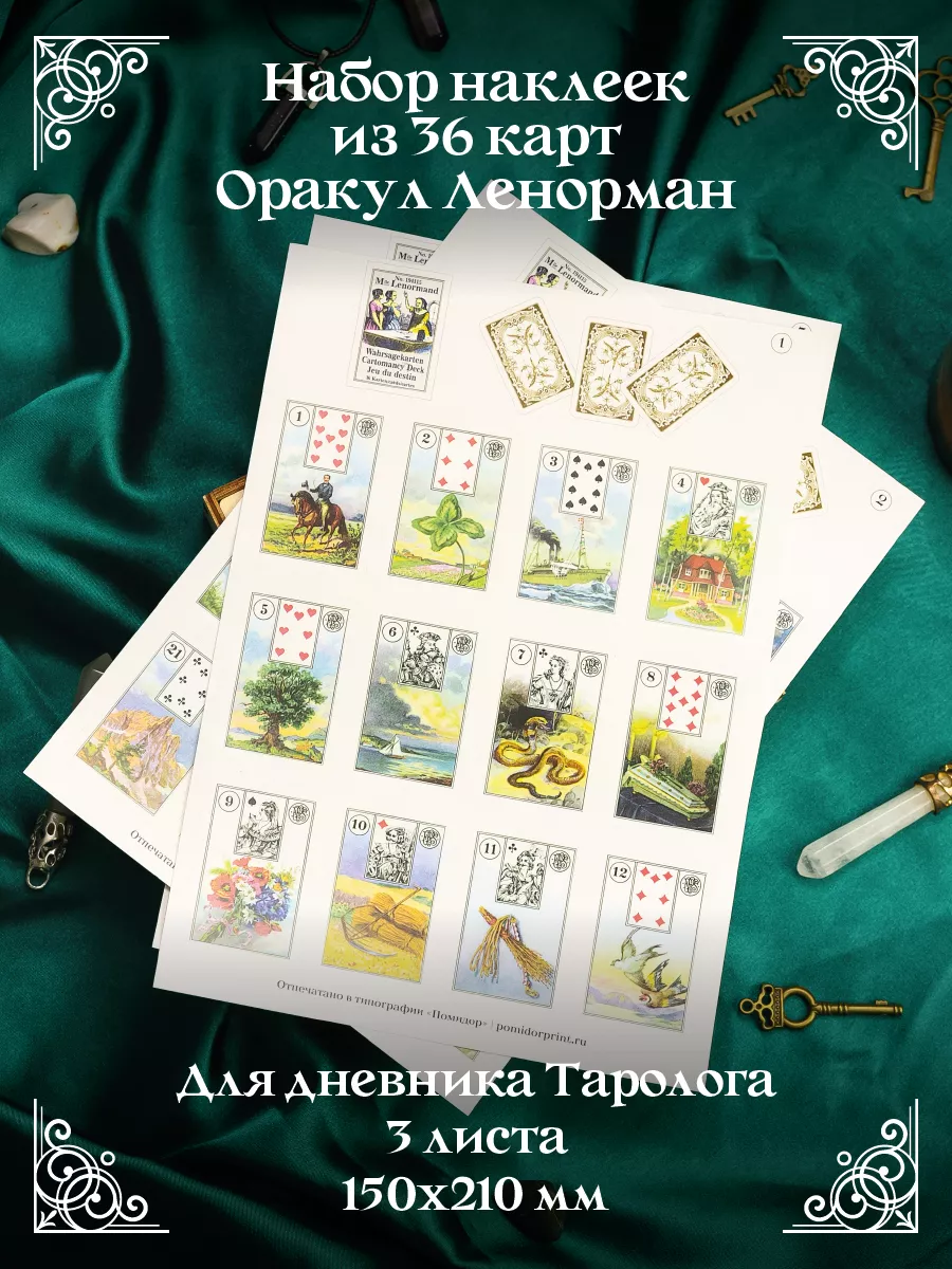 Стикеры карты Оракул Ленорман