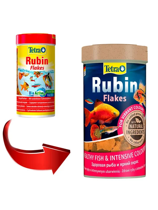 TETRA Корм для рыбок хлопья Rubin Flakes для окраски 250 мл, 250 мл, фото 2